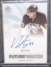2011-12 SP Authentic Brian Strait Future Watch Auto RC Pittsburgh Penguins /999