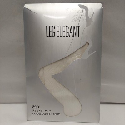 Women's 80 Den Footed Tights Opaque Cream S/M 90-121 lbs New