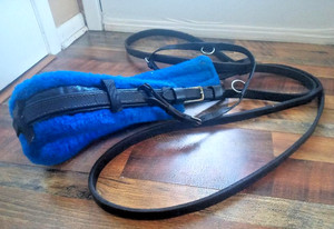 ~ Black Harness Breastcollar & Traces AMISH Made Leather Horse Sz