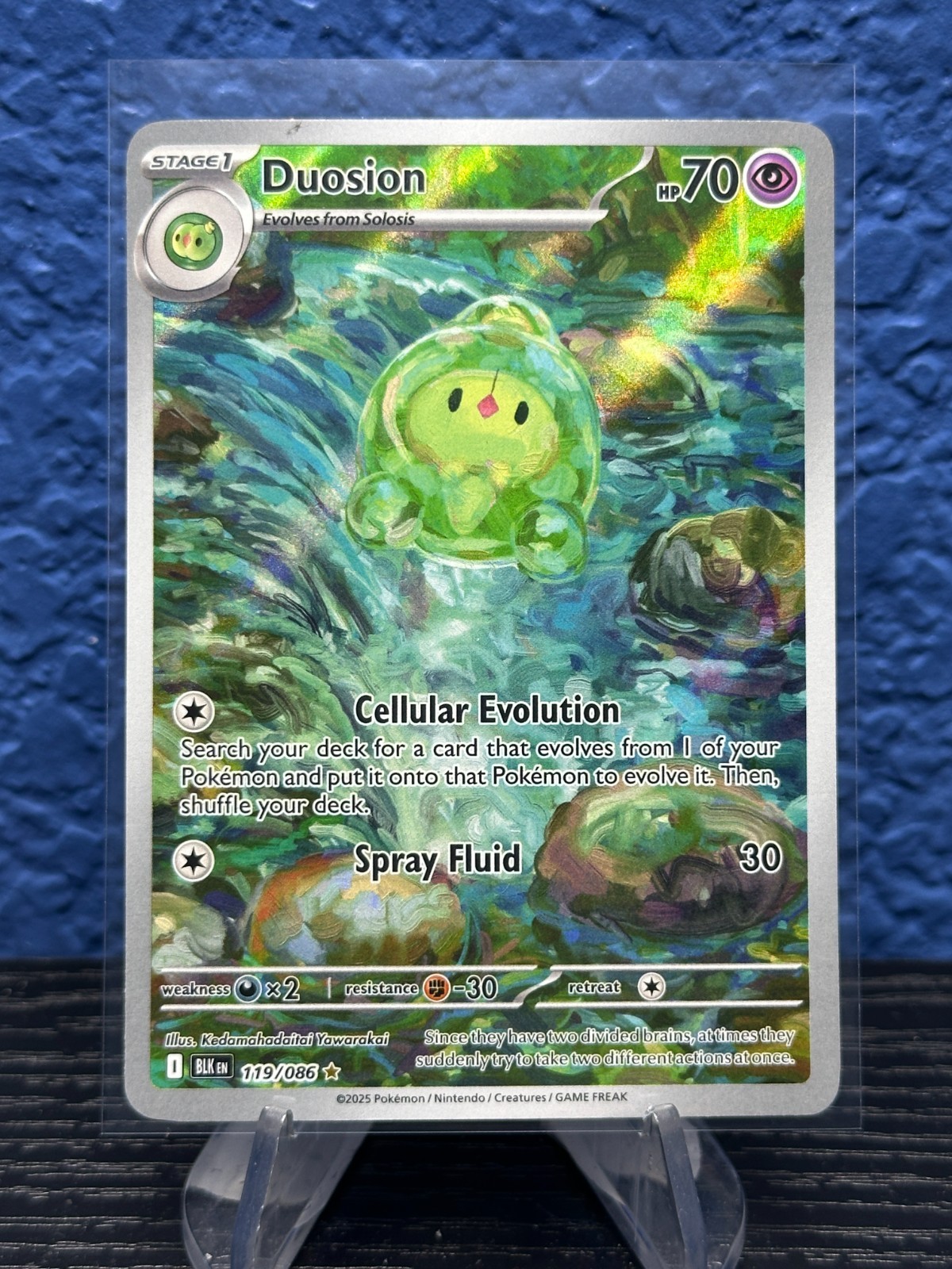 Pokemon TCG Duosion 119/086 Sv: Black Bolt Illustration Rare Holo Near Mint