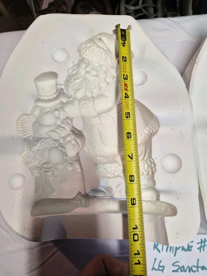 Molde de cerâmica RARO Kimple 3101 Papai Noel grande com boneco de neve Natal fundição deslizante - Imagem 4 de 4