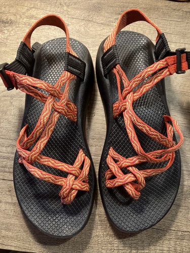 Chaco Rainbow Orange Toe Loop Sport Strappy Vibram Sandal Women 9 US J104018 - 第 1/6 張圖片