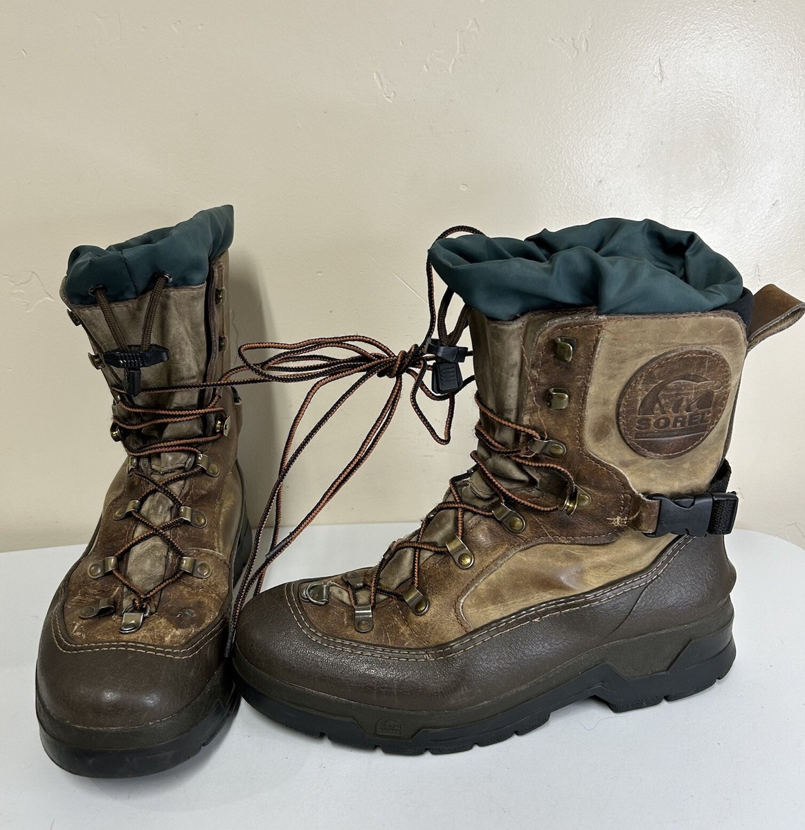 Sorel Conquest Mens Size Brown Outdoor Winter Work Play Boot 