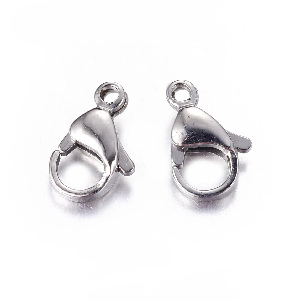 10 x Cierres de Garra de Langosta de Acero Inoxidable Palanca Joyería Hallazgo Fabricación 8x13x4mm Foto 4 de 4