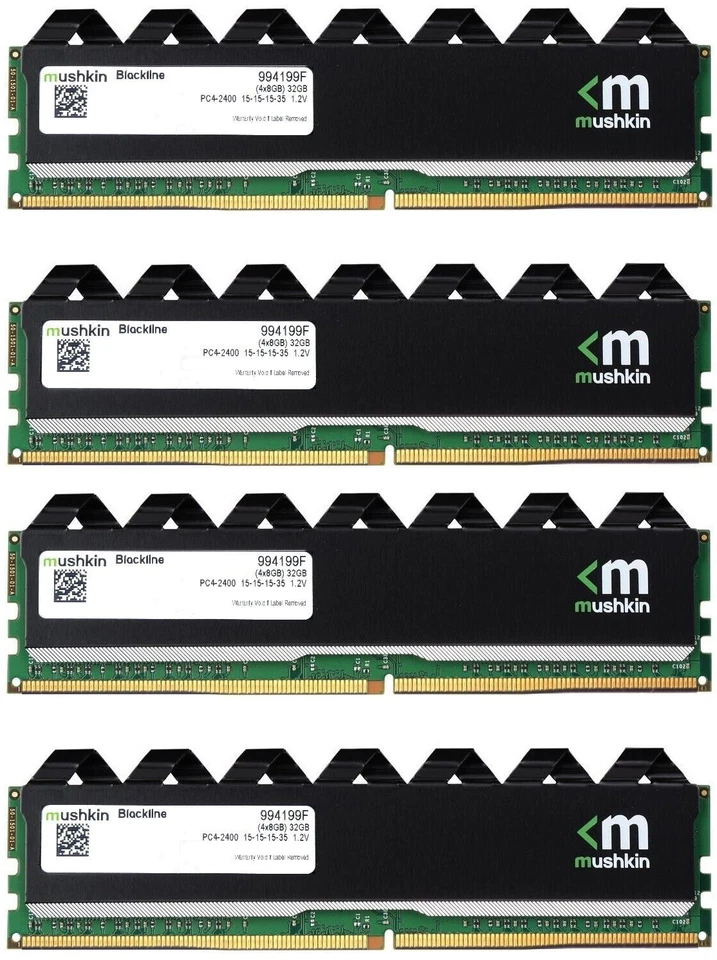 32GB KIT Mushkin Enhanced Blackline RAM DDR4 2400MHz PC4-19200 DIMM 288-pin CL15 - Image 2 of 2