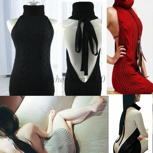 Women Backless Open Chest Virgin Killer 
