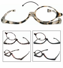 1 or 2 Pairs Makeup Reader Cosmetic Glasses Making Up Reading Rotatable Lens