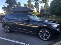 Passend FÜR Bmw X1 Schwarz Alu Oben DachtrÄGer QuertrÄGer BÜNdig Reling Absch...