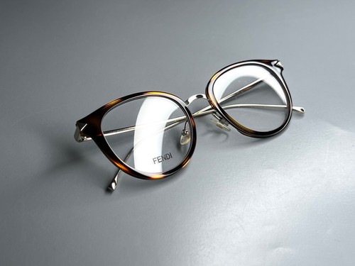 Brand New Fendi Glasses FF0165 TLV Round Metal- Plastic 140mm Authentic - Picture 10 of 12