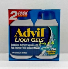 Advil LIQUI-GELS Solubilized Ibuprofen Capsules 200 mg, 240 Liqui-Gels