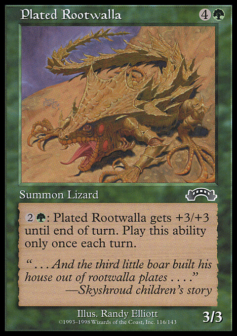 Magic the Gathering MTG Plated Rootwalla (116) Exodus   LP