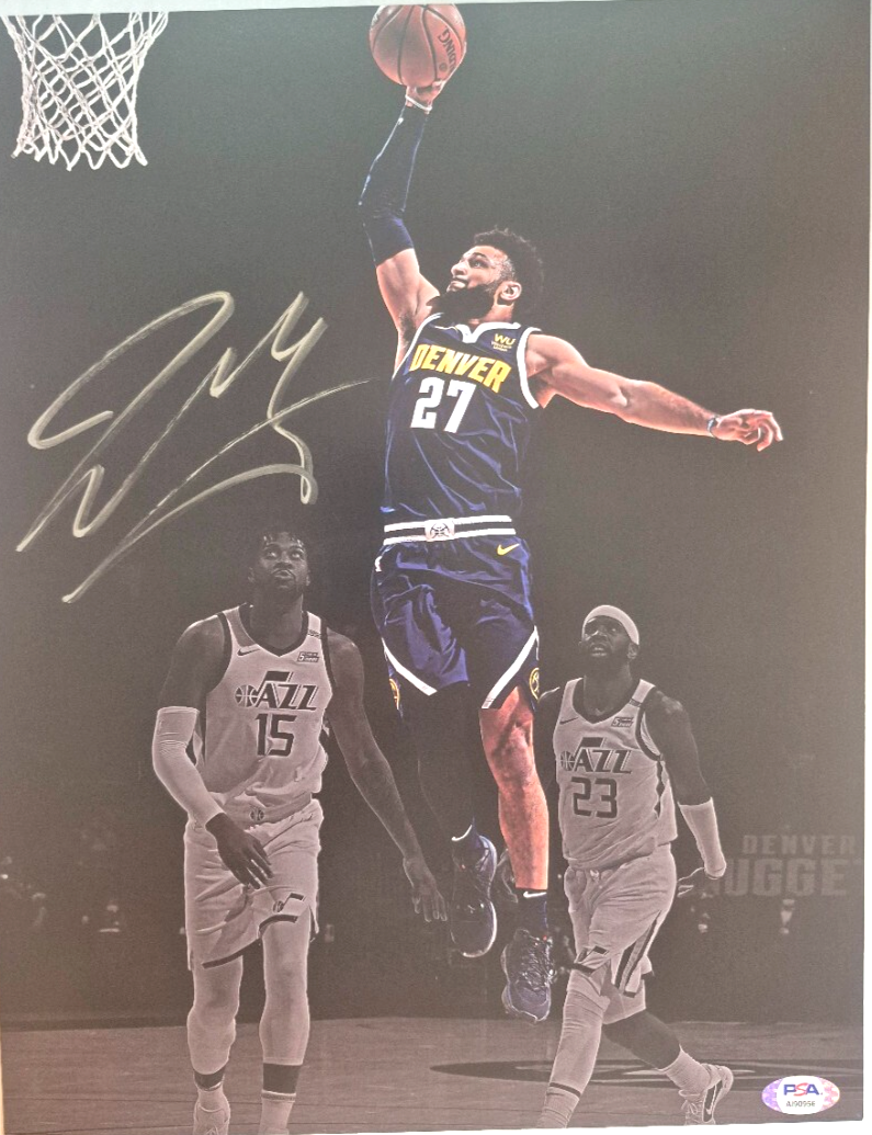 Jamal Murray Autographed Signed Denver Nuggets 11X14 PHOTO NIKOLA JOKIC RARE NUGGETS PSA COA B 