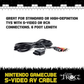 Nintendo Gamecube Game Cube S-VIDEO AV / RCA Cable High-Definition Stereo/Video