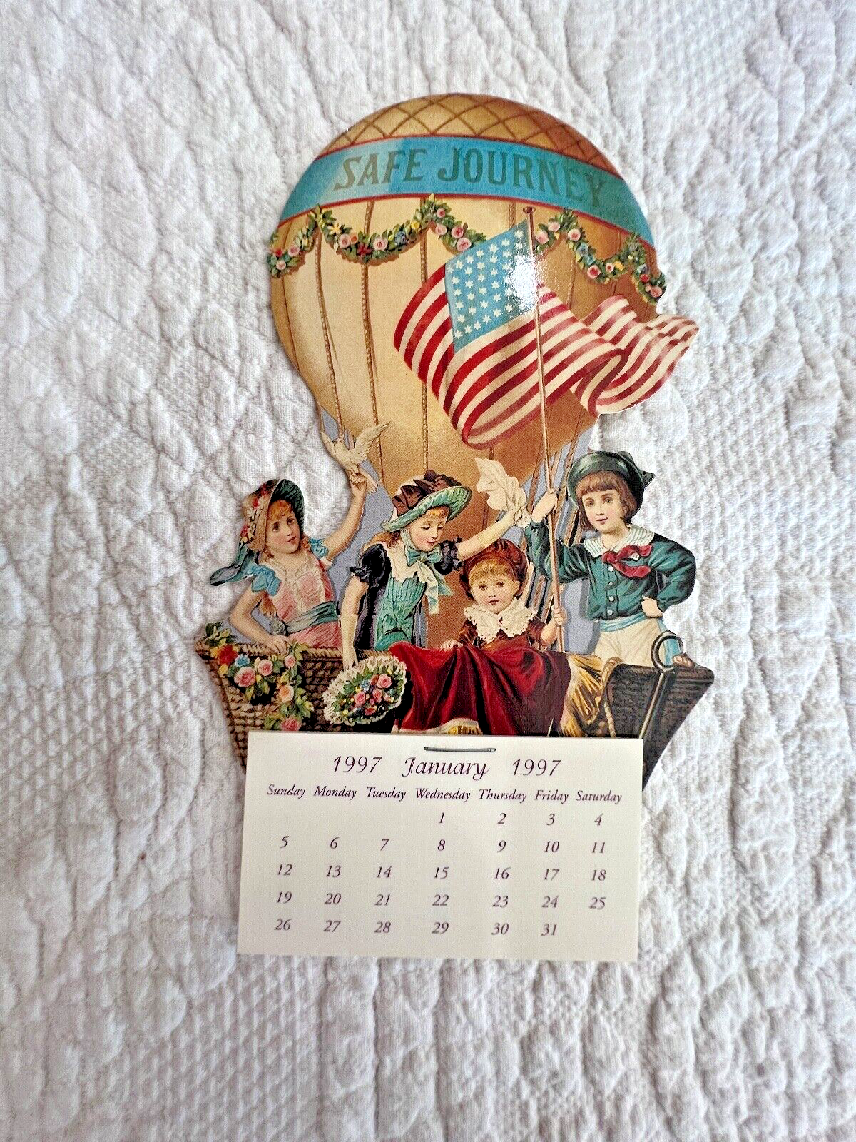 1997 Gallery Graphics Safe Journey Hot Air Balloon Calendar | eBay