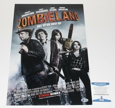 ACTOR JESSE EISENBERG SIGNED 'ZOMBIELAND' 12x18 MOVIE POSTER BECKETT COA PROOF