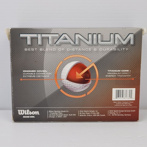12x Golf Balls Wilson Titanium Practice Ultimate Straight Max Distance Durable - Picture 2 of 2