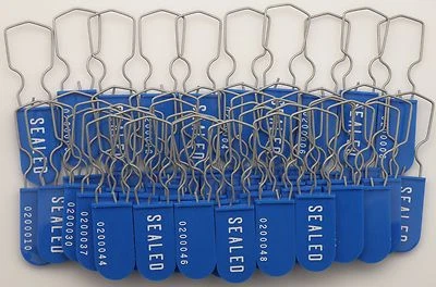 AZIPPYSALE Electric Meter Security Seal Wire Padlock Blue Pack of 50