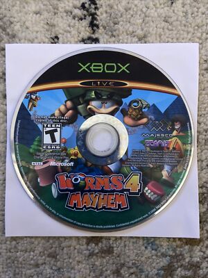   Worms 4: Mayhem (OG Xbox, 2005) Mint Disc Only. See Description