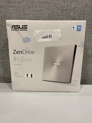 BRAND NEW ASUS - SDRW-08U9M-U - ZenDrive External DVD-Writer - Silver