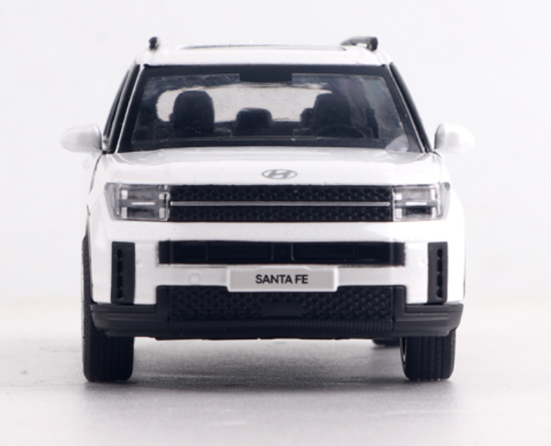 Hyundai Santa Fe MX Diecast Metal Model 1:38 Mini Car Toy - White