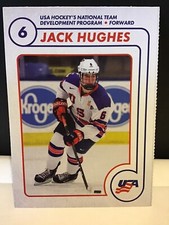 2018 Jack Hughes-USA NTDP-New Jersey Devils #1 NHL Draft Pick-FIRST ROOKIE CARD