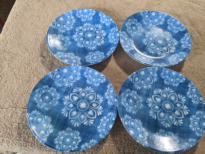 CORELLE LISBON TERRACE 6 & 3/4'' DESSERT PLATES X 4 GENTLY USED FREE USA SHIP