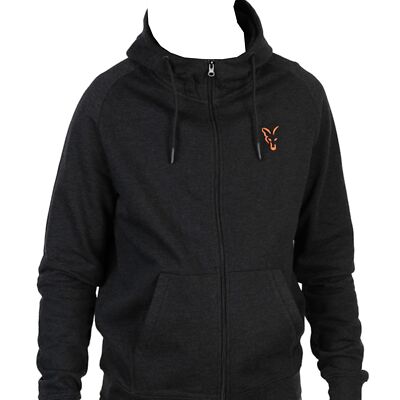 Fox Collection Lw Hoody Black & Orange - Angelpullover Angelbekleidung, Kleidung