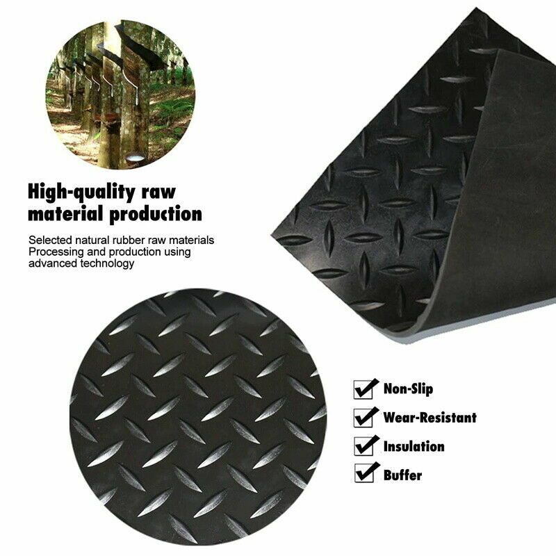 AntiSlip Rubber Flooring Garage Sheeting Matting Rolls 1M Wide X 3MM
