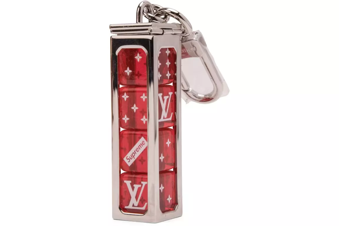 Louis Vuitton, Accessories, Louis Vuitton Supreme Keychain Red