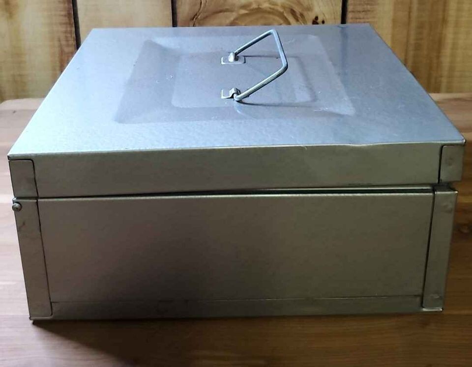 Hamilton Skotch Metal PortaFile Storage Box. Grey. No Key. 9" x 9” eBay