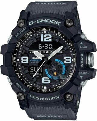 Casio GG1000-1A8CR G-Shock Mudmaster Twin Sensor Watch Black New In Box
