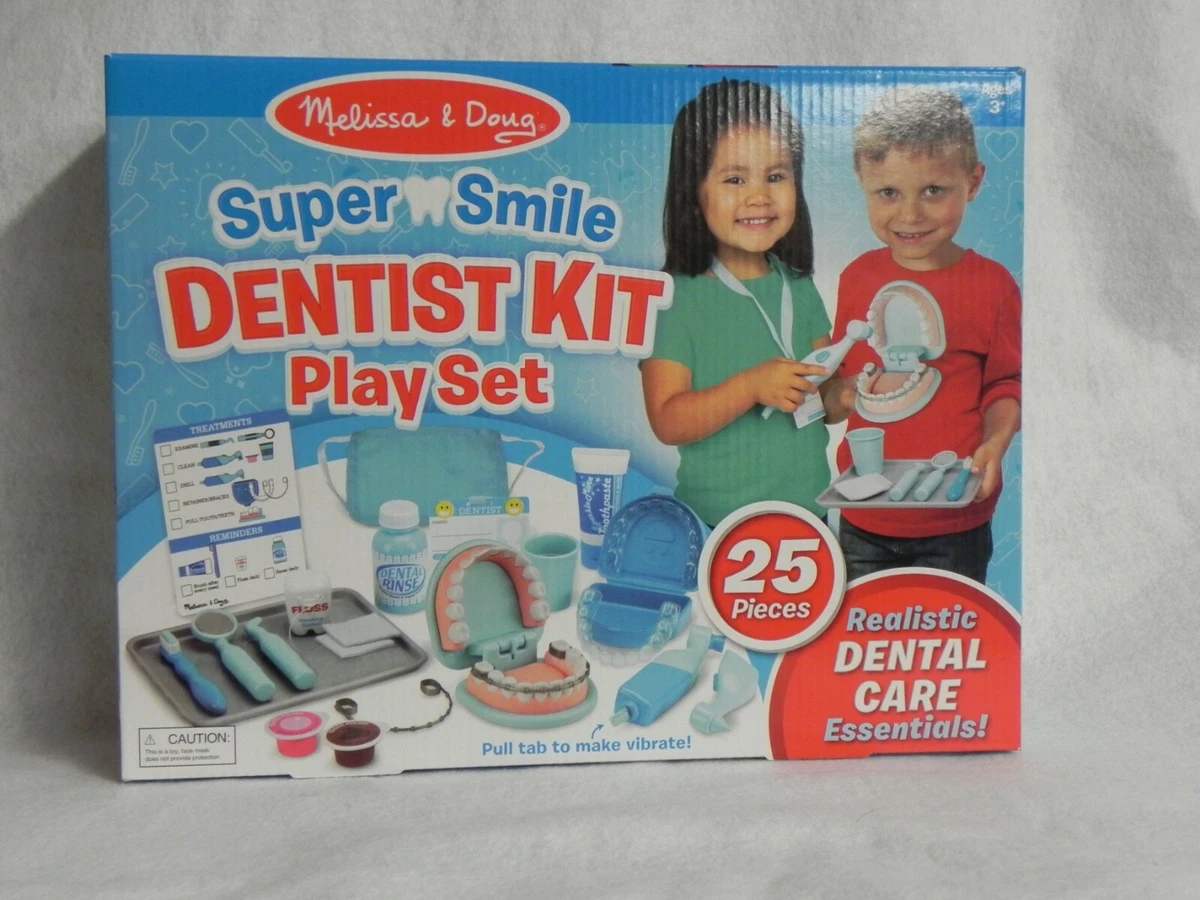 Melissa & Doug Super Smile Dentist Play Set 26 Pieces Dental Accessories +  Teeth