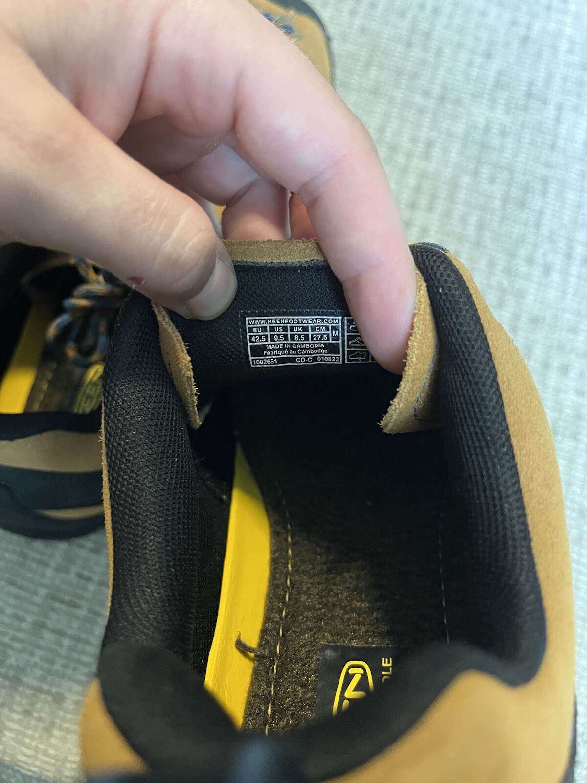 Scarpa da arrampicata uomo Keen Jasper da trekking trekker camoscio 9 5