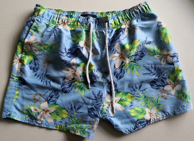 Hampton Republic Colorful Light Blue Shorts with Flowers ~ Size Medium