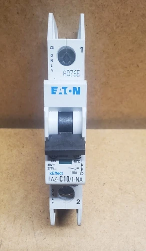 Eaton 10A  FAZ-C10/1-NA,  1 Pole Circuit Breaker. 