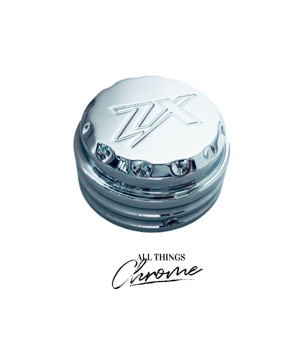 ❀クロム❀ ZX-14 CHROME DIAMOND CUT “ZX” ENGRAVED KEY COVER 2012-2024