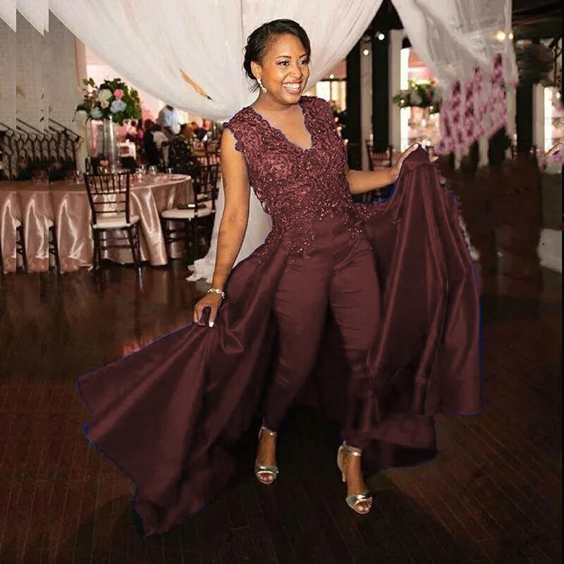 Prom jumpsuits with train 2025
