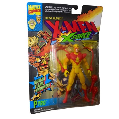 Pyro MOC Marvel X-Men X-Force Mutant Flame Thrower Action Figure 1994 Toy Biz
