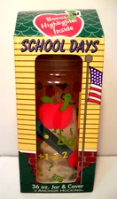 Anchor Hocking School Days Jar Vtg 36 Oz Lid Highlighter Teacher Gift Classroom