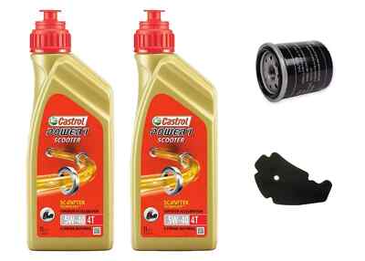 KIT/INSPEKTION PIAGGIO BEVERLY 500 VON 2002 BIS 2004 CASTROL 5W40 ÖLFILTER LUFT