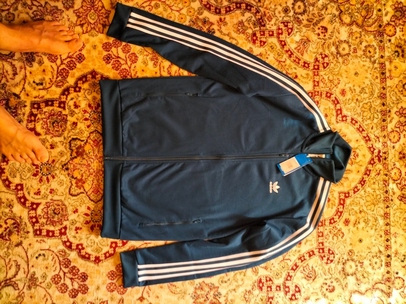 adidas originals men's tracksuit medium     Adidas Beckenbauer TP Navy Blue   M image 4