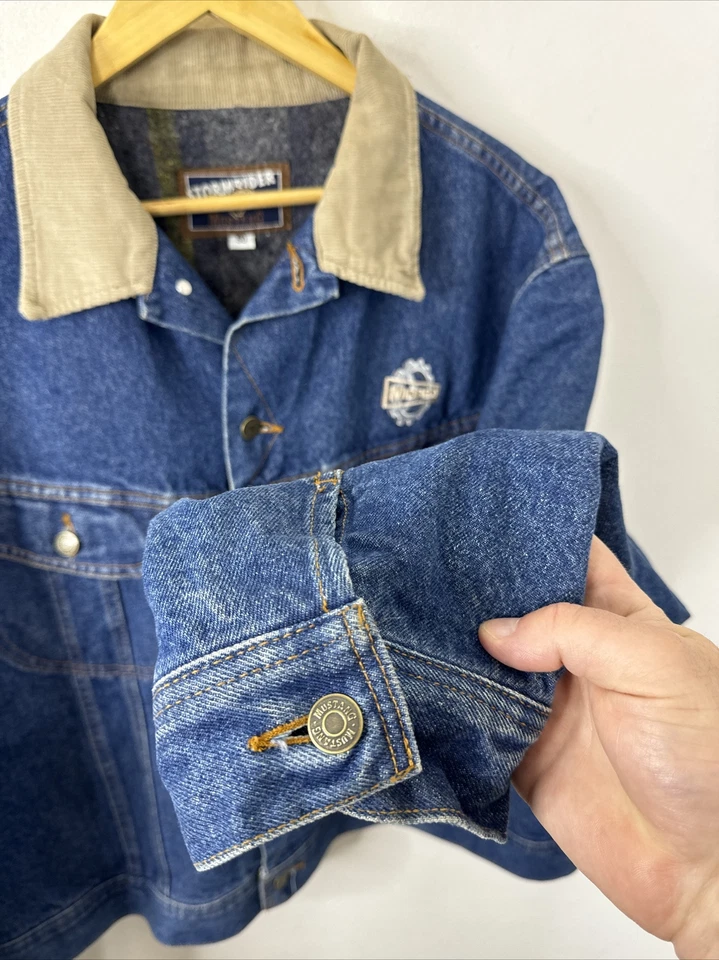 Mustang Stormrider Hombres 50 2XL Manta Forrada Denim Chaqueta Vaquero Occidental Medio Campo Foto 4 de 4