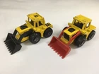 Vintage MatchBox Tractor Shovel Set of 2 Lesney Made in England Caterpillar 1976