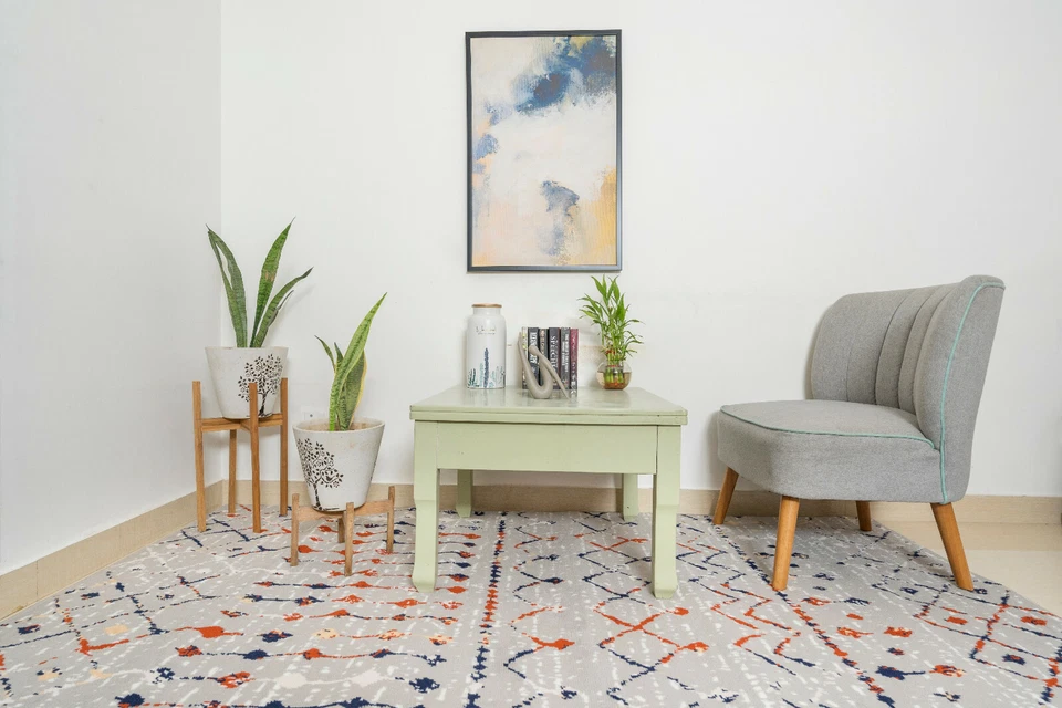 Distressed Moroccan Runner - 2'x8', Light Grey, Transitional Design Rug - 505 - Image 2 of 4