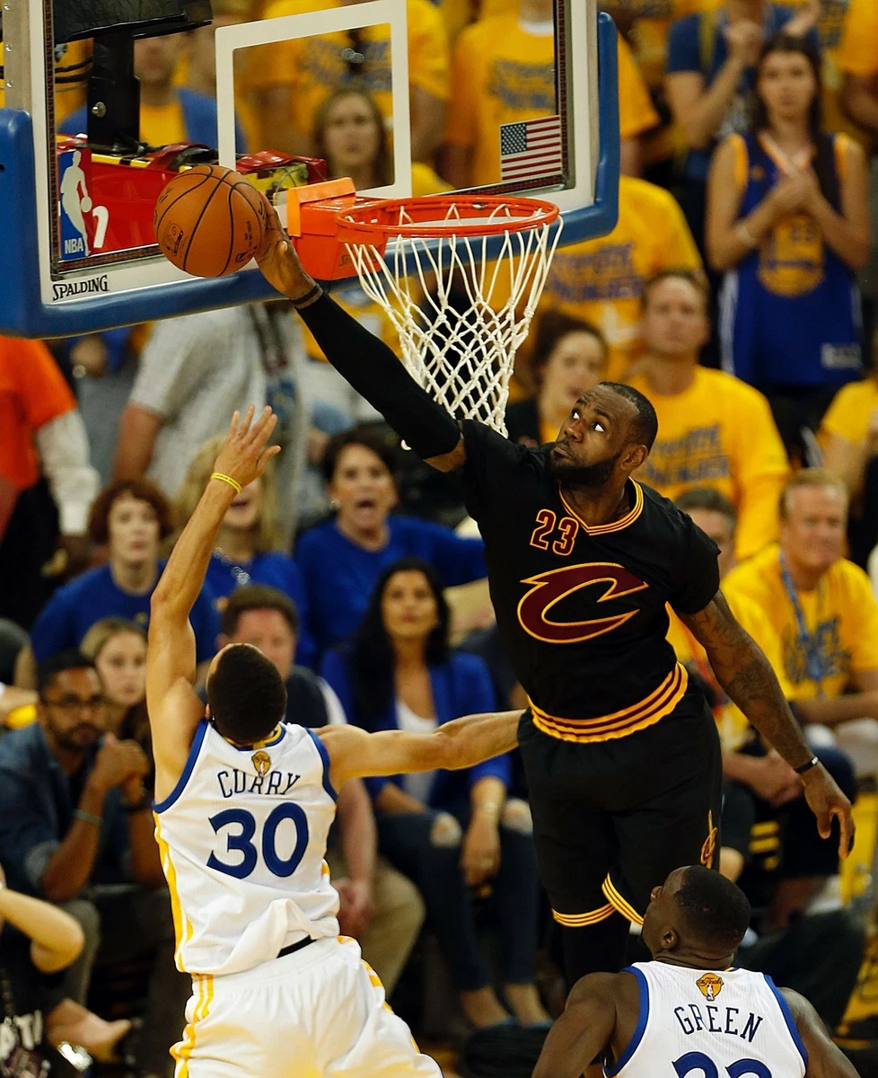 Lebron james blocking steph curry sale