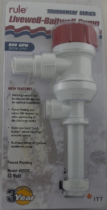 Tsunami livewell pump replacement cartridge