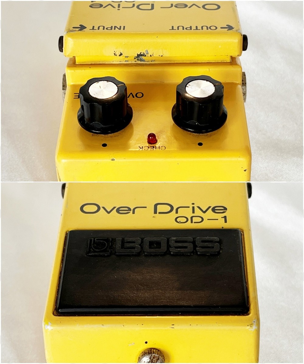 Boss OD-1 Overdrive 1980 Japan Vintage Pedal JRC4558D Silver Boss OD-1 Overdrive 1980 Japan Vintage Pedal JRC4558D Silver