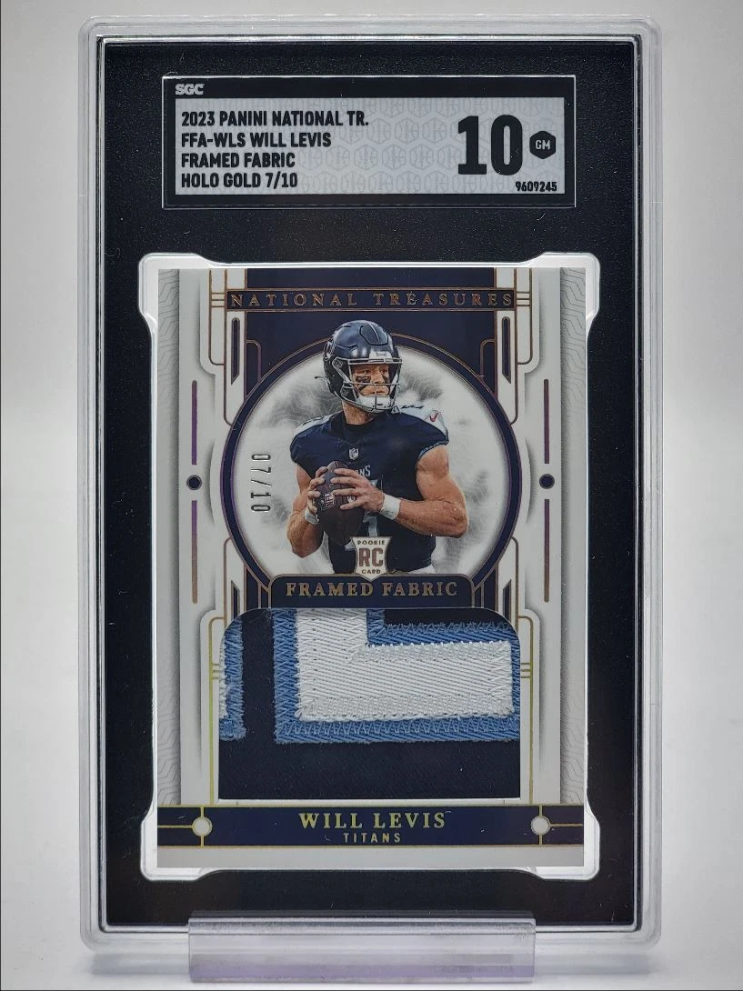 Will Levis Panini National Treasures Framed Fabric Relics #FFAWLS Holo Gold
