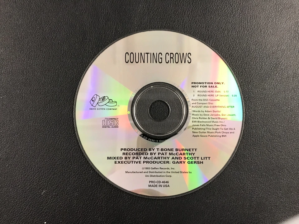 1993 Counting Crows: Round Here (LP & Edit) Promo CD Near Mint Single w/Sleeve - Image 2 of 4