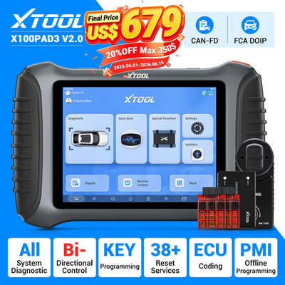 2026 XTOOL X100PAD3 V2.0 Car IMMO Diagnostic Tool Key Programmer OBD2 Scanner AI